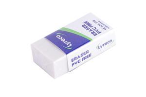 Radergummi LYRECO 42x20x12mm vit
