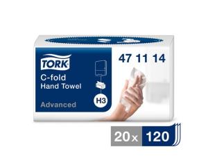 Handduk TORK Adv H3 2-lag vit 2400 fp