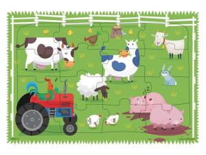 Rampussel Bondgårdsdjur i trä 16 bitar