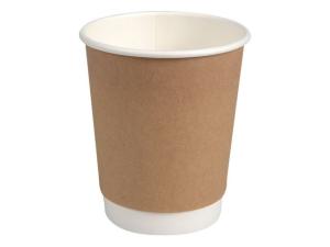 Pappersbägare double wall 24cl bru 25 fp