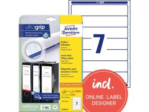 Etikett AVERY smala pärmar 192x38 175 fp