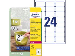 Etikett AVERY Slitst 63 5x33 9mm 480 fp