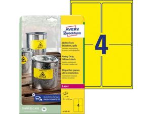 Etikett AVERY Slit gul 99 1x139mm 80 fp