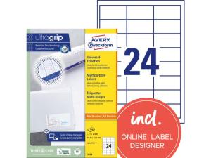 Etikett AVERY 64 6x33 8mm 2400 fp