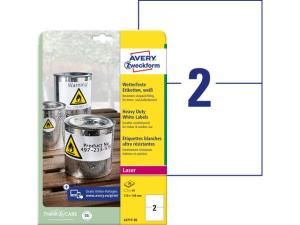 Etikett AVERY Slitst 210x148mm 40 fp