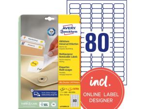 Etikett AVERY avtagb 35 6x16 9mm 2000 fp