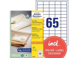 Etikett AVERY återv 38x21 2mm 6500 fp