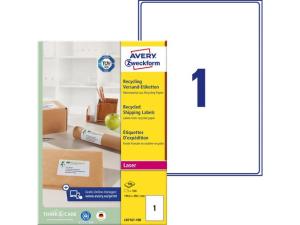 Etikett AVERY QP 19 9x298 1mm 100 fp