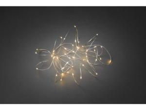 Ljusslinga 50 amber LED 4 9m silver