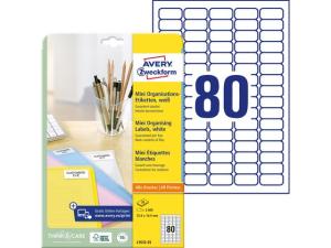 Etikett AVERY mini 35 6x16 9mm 2000 fp
