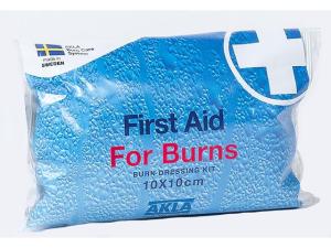 Brännskadekompress m binda AKLA 10x10