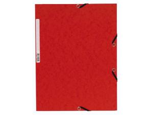 Gummibandsmapp kartong 3-kl A4 röd
