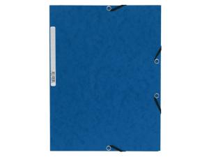 Gummibandsmapp kartong 3-kl A4 blå