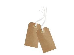 Etikett Manilla Tags 9x5cm kraft 10 fp