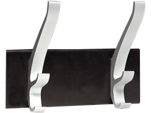 Väggkrok UNILUX med två krokar svart grå