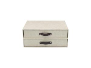 Skrivbordsbyrå kart m läderhand linne