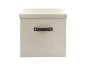 Förvaringsbox m lock kartong stor linne