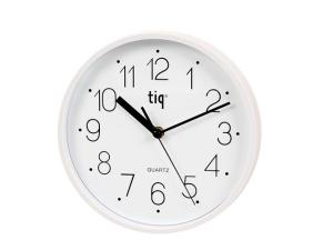 Väggur TIQ Ø22 5cm vit