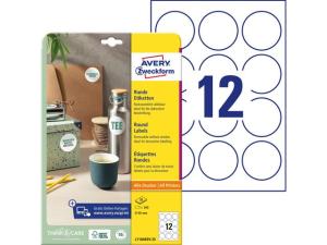 Etikett AVERY avtagb rund 60mm 300 fp