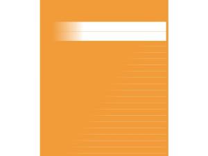 Skrivhäfte 17x21cm linj 8 5mm orange