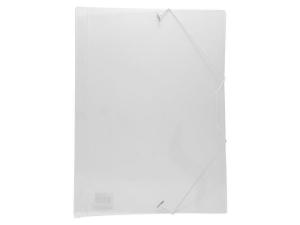Gummibandsmapp u kl A4 plast transp