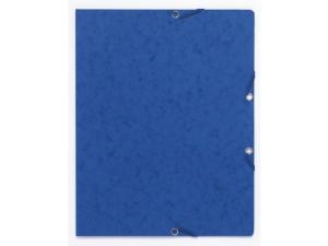 Gummibandsmapp kartong u kl A4 blå