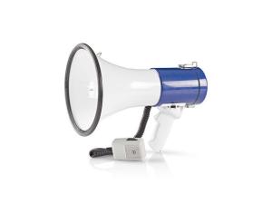 Megafon NEDIS 25W 1500m räckvidd vit blå