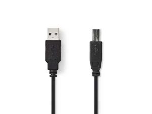 Kabel NEDIS USB 2 0 A-B 2m svart