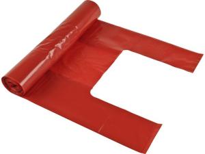 Plastsäck knyt LD 30L 35my röd 25 rl