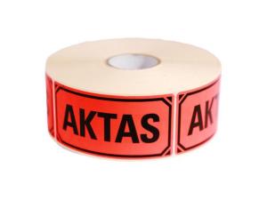 Varningsetikett Aktas 1000 rl
