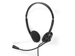 Headset NEDIS CHSTU110BK On-Ear USB-A C