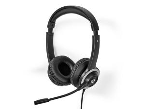 Headset NEDIS CHSTU310BK On-Ear USB-A C