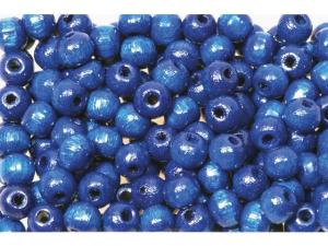 Träpärla 8 mm blå 200 fp