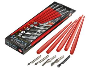 Skrap-Set 5 olika spetsar inkl skaft