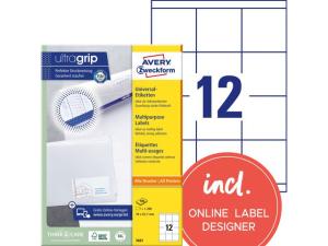 Etikett AVERY UG 70x67 7mm 1200 fp