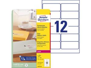 Etikett AVERY transp 99 1x42 3mm 300 fp