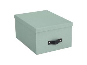 Förvaringsbox m lock kartong mint