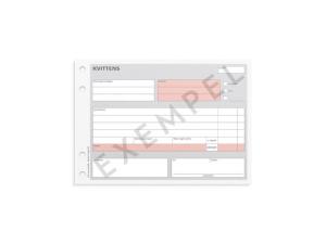 Blankett kvittens A5L m 1 kopia 2x50 bl