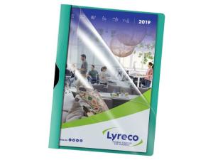 Klämmapp LYRECO PP A4 3mm grön 5 fp