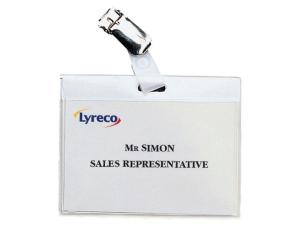 Namnskylt LYRECO m klämma 60x90mm 30 fp