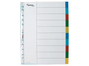 Plastregister LYRECO A4 PP 10-flik färg