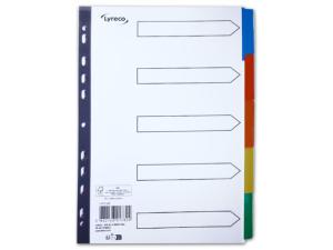 Kartongregister LYRECO A4 5-flik