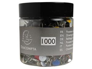 Häftstift EXACOMPTA sort färger 1000 fp