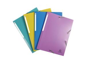 Gummibandsmapp EXACOMPTA 3-k PP A4 4 fp