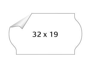 Etikett METO avtagbar 32x19 vit 1000 rl