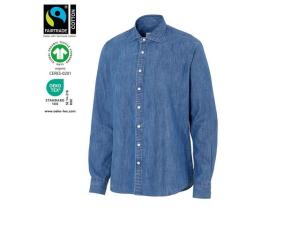 Skjorta slim fit COTTOVER Denim GOTS XS