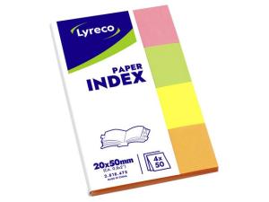 Indexflikar LYRECO 20x50mm 4 färg 160 fp