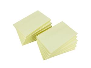 Notes LYRECO prem 75x125mm gul 12 fp