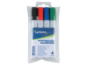 Whiteboardpenna LYRECO drywipe rund 4 fp