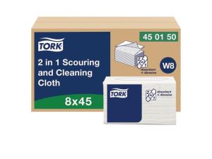 Rengöringsduk TORK 2-i-1 W8 vit 45 fp